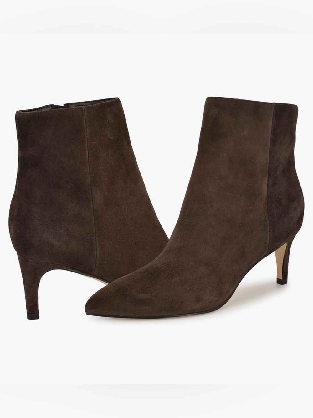 Brand New! 100% Suede, Rich Chocolate Brown Nine West Ankle boot, sz 9 w/ box